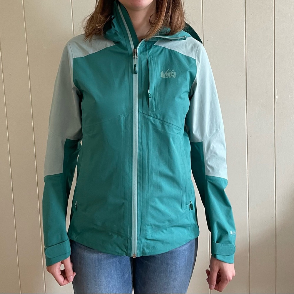 REI Co-op XeroDry GTX Women’s Rain Jacket in Two-Toned Blue